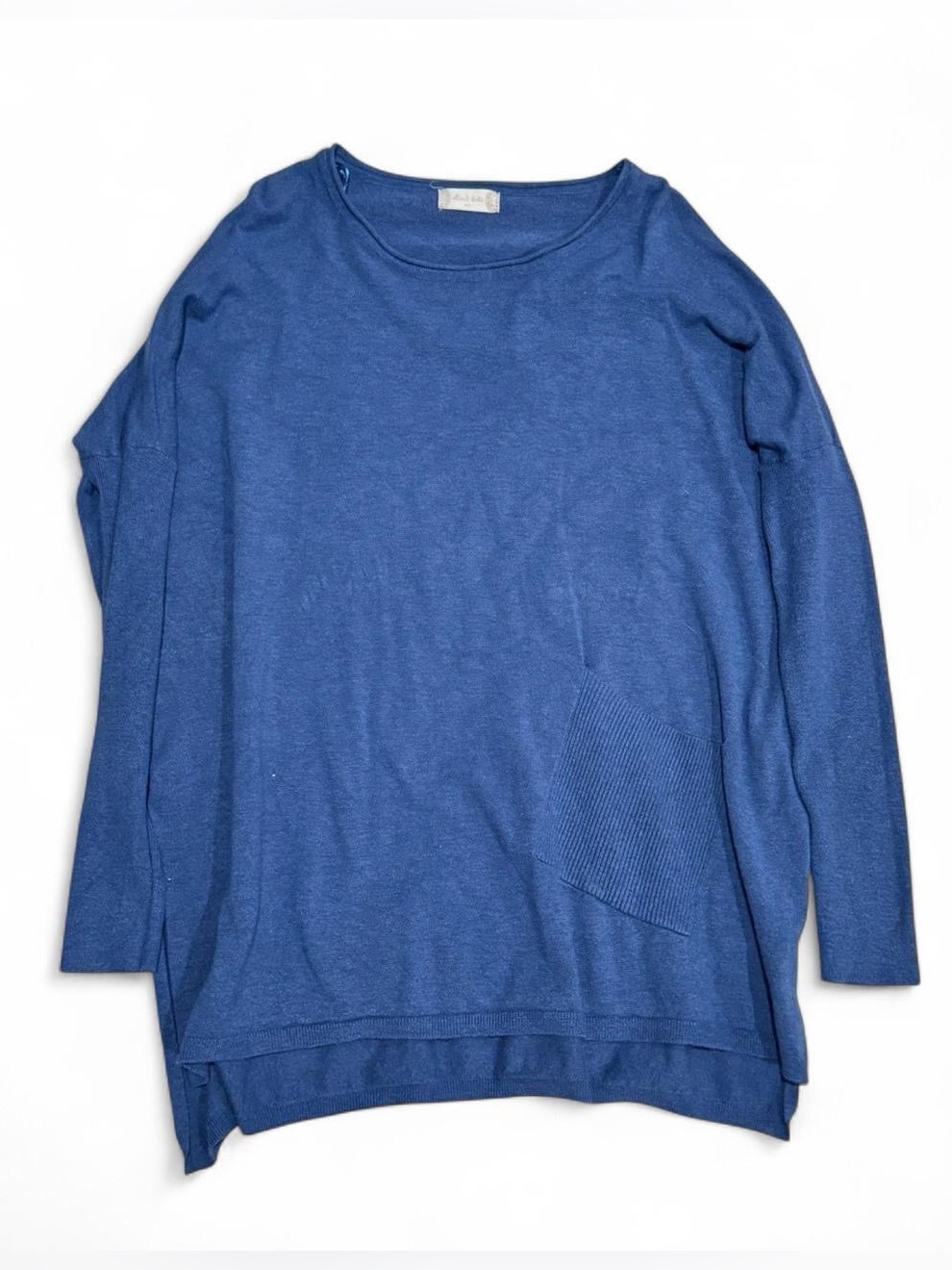 Blue Lightweight Crewneck Sweater